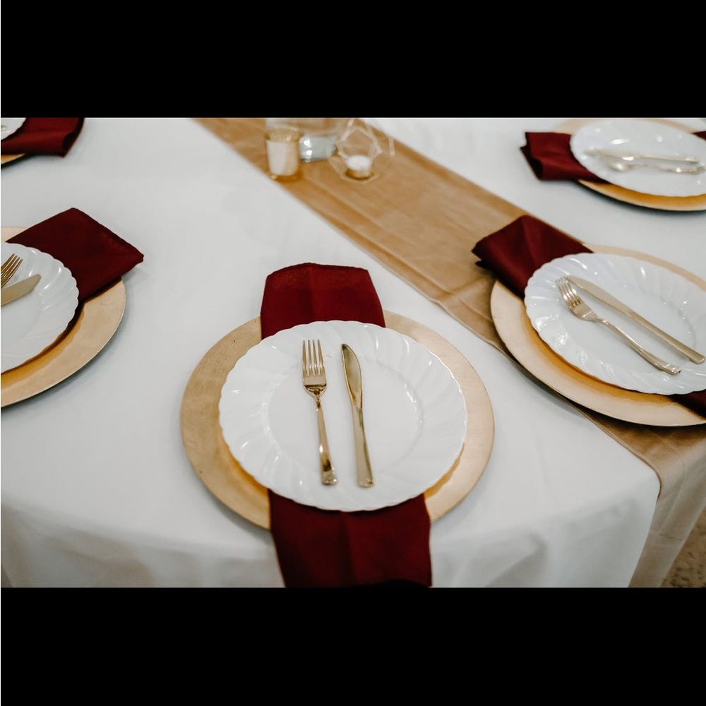 Velvet Champagne Table Runners Set of 5